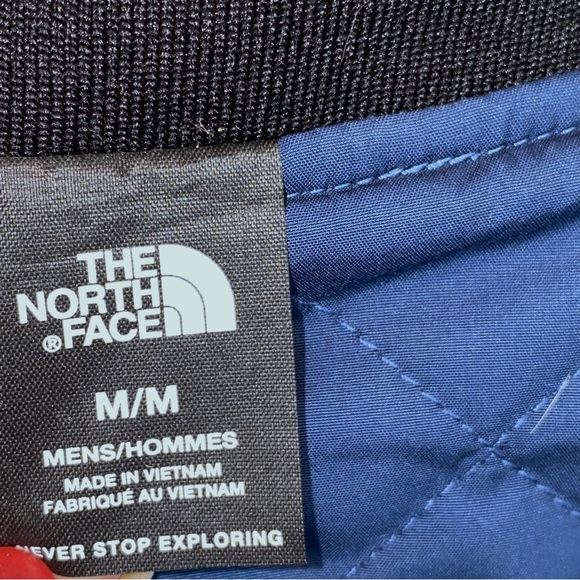 The North Face Mens Jester Reversible Quilted Bomber Jacket Medium Black Blue - Picture 15 of 16